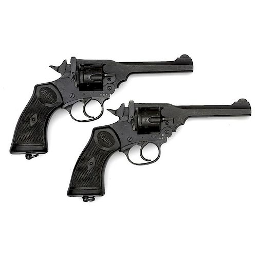 **Consecutively Numbered Singapore Police Force Webley & Scott Mark IV DA Revolvers, Lot of Two