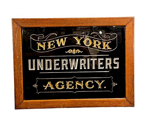 New York Underwriters Agency Advertising Sign