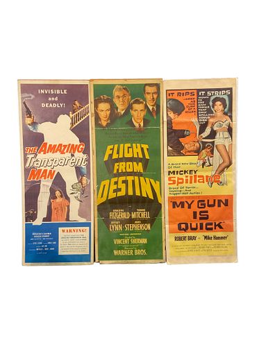 Three Vintage Pulp Movie Posters MICKEY SPILLANE