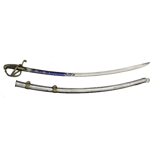 French Sabre of Officer of Light Cavalry With Scabbard