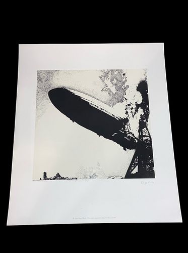 1990 "LED ZEPPELIN" GEORGE HARDIE Lithograph 