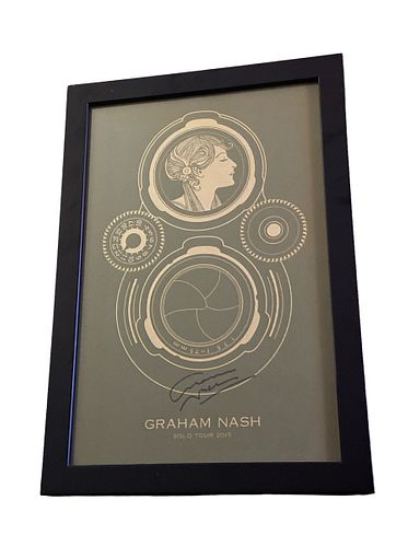 GRAHAM NASH Signed 2015 Solo Tour Poster 