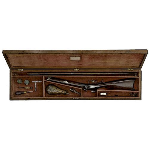 Cased Percussion Sporting Rifle By T.Wilson Lexington Ky