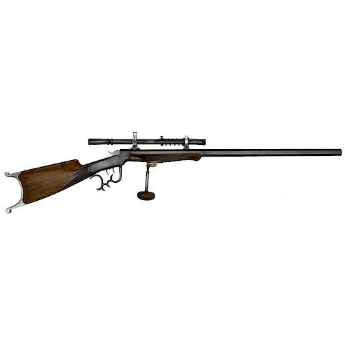 Marlin-Ballard No. 6 Schuetzen Rifle With Pope Palm Rest and Lever