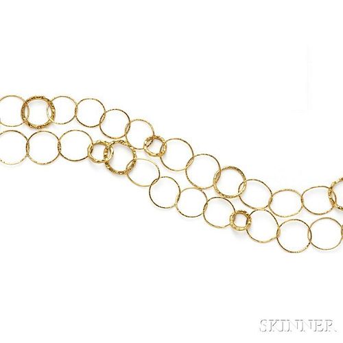 18kt Gold "Hammered Circles" Necklace, Paloma Picasso, Tiffany & Co.