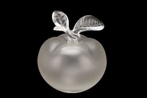 Lalique Crystal Grand Pomme Apple Perfume Bottle