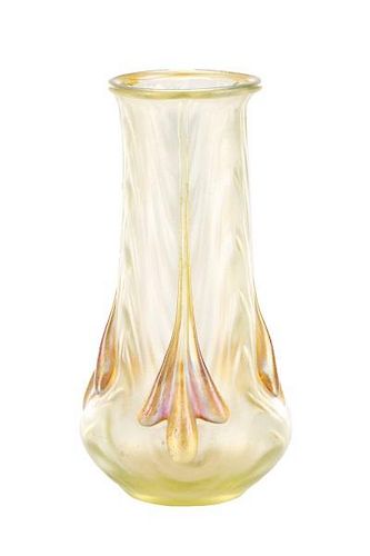 Loetz Coppelia Glass Vase Wellenoptisch Pattern