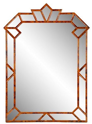 Giovannini Chelini Faux-Tortoiseshell Wood Mirror