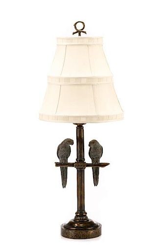 Maitland Smith Double Parrot Table Lamp