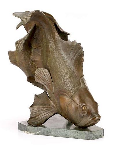 Sirio Tofanari "Fishes Diving" Bronze Sculpture