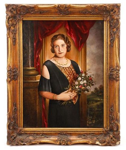 "Portrait of a Socialite", Oil on Canvas, C. 1920