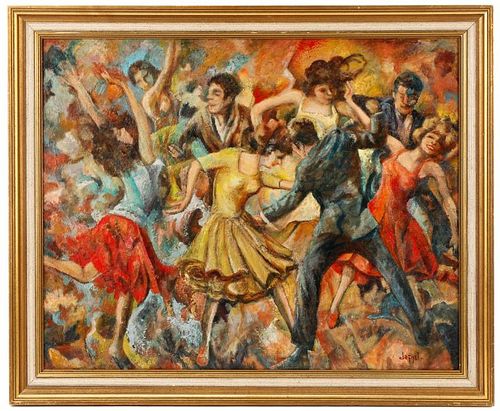 Samuel Jafnel, "Untitled (Dance Hall)", Oil