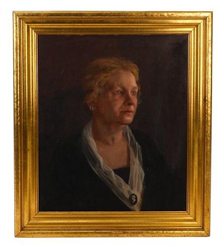 American School, "Portrait of a Woman with Cameo"