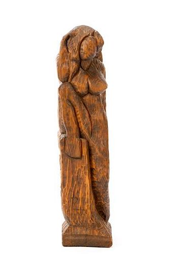 Lawrence Faust,  "Nude with Pedestal", Wood