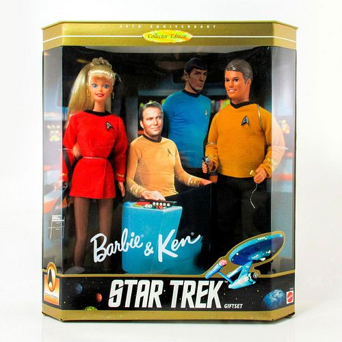 Vintage Mattel Barbie and Ken Doll, Star Trek Gift Set