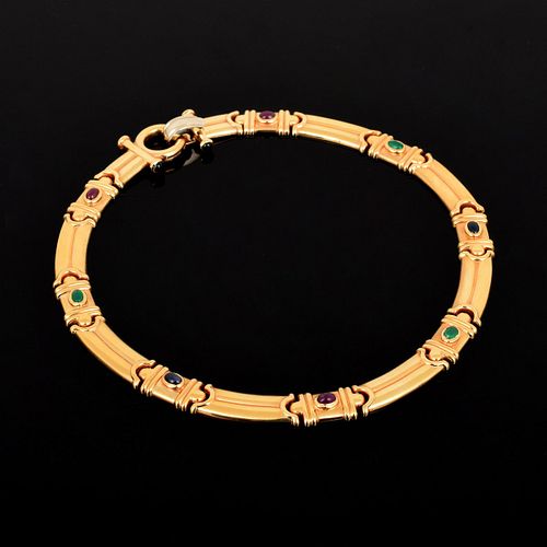 Italian 14k Gold & Semi-Precious Stone Estate Necklace
