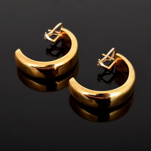 Pair of 14K Yellow Gold Hoop Earrings