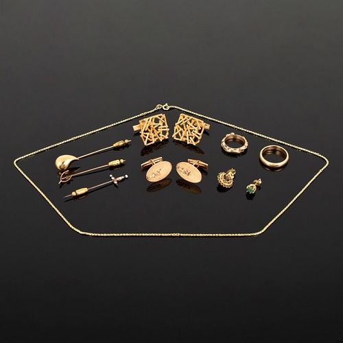 Assortment of Gold Jewelry; Tiffany, Benat...