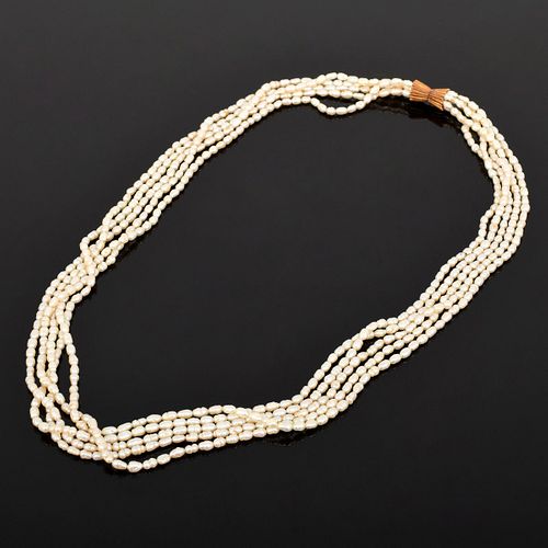 14k Gold & Rice Pearl Necklace
