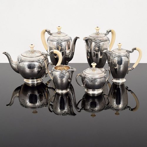 Mappin & Webb "Charles II" Sterling Silver Tea & Coffee Service, 6 pcs.