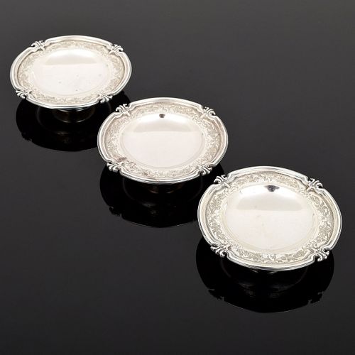 3 Mappin & Webb "Charles II" Sterling Silver Candy Dishes