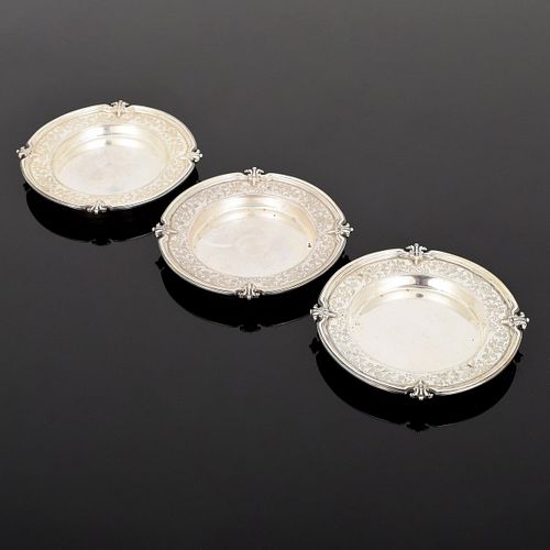 3 Mappin & Webb "Charles II" Sterling Silver Candy Bowls