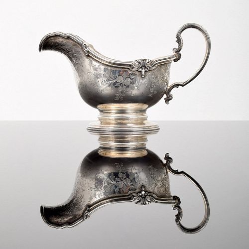 Mappin & Webb "Charles II" Sterling Silver Sauce Boat