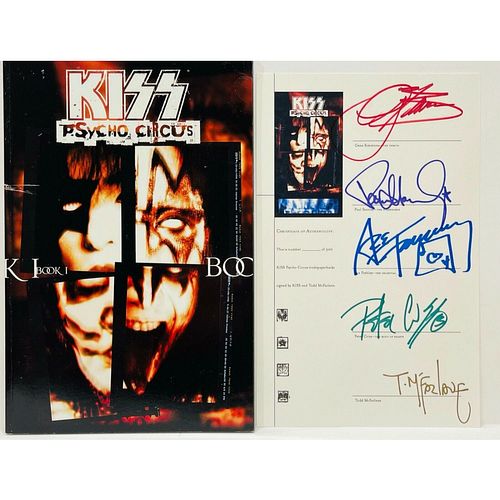STANLEY SIMMONS FREHLEY CRISS MCFARLANE Signed Autograph Comic Book KISS JSA