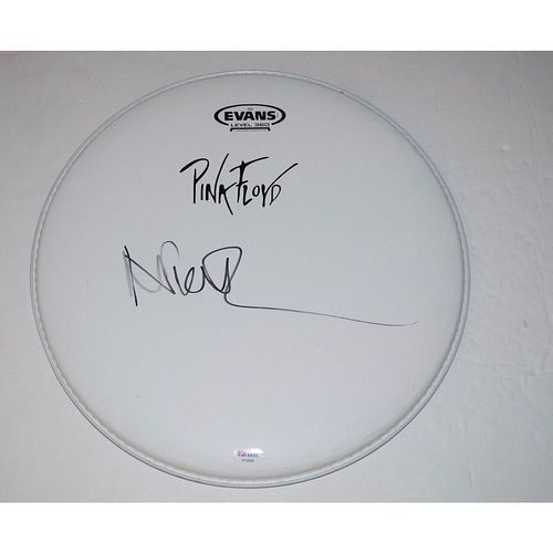 Nick Mason Signed Autograph 14" Drumhead Pink Floyd Drummer PSA/DNA COA