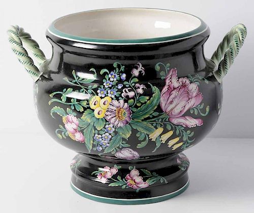 Large Decorated Ceramic Urn or