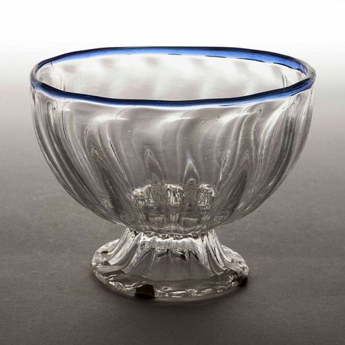 PATTERN-MOLDED FOOTED OPEN SUGAR BOWL