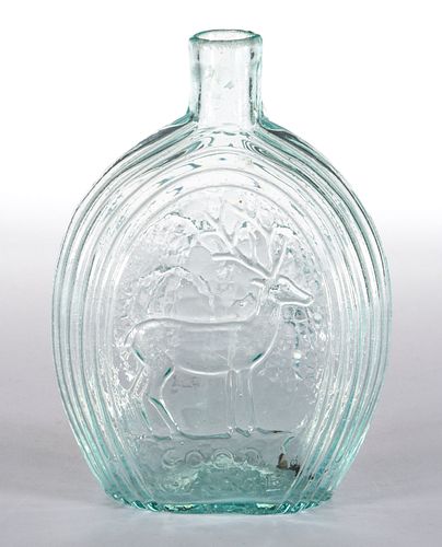 GX-1 STAG - WEEPING WILLOW PICTORIAL FLASK,