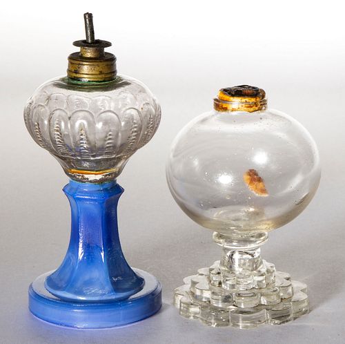 FREE-BLOWN AND PRESSED TOY OR SPARKING WHALE OIL LAMP