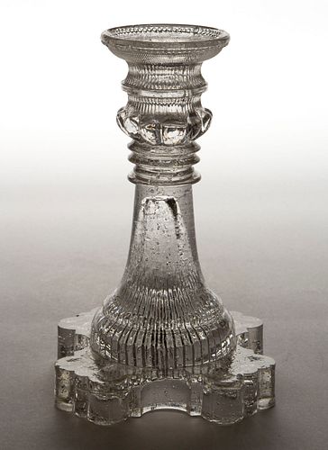 PRESSED LACY SOCKET CANDLESTICK