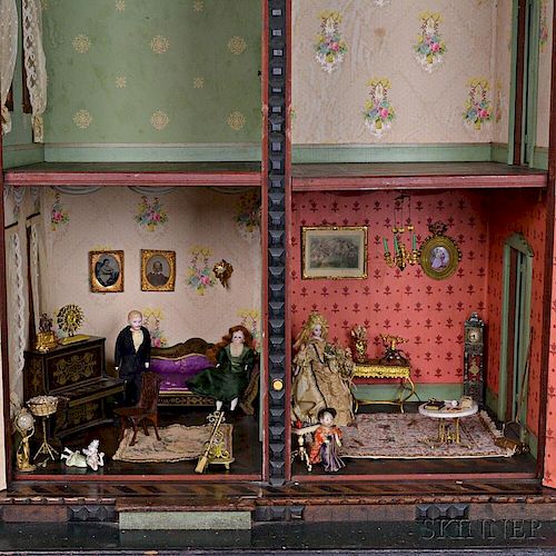 Group of Dolls and Dollhouse Accessories