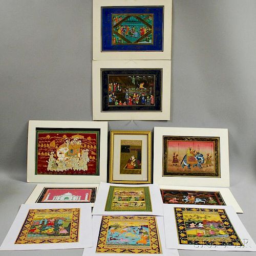 Eleven Miniature Paintings and Prints