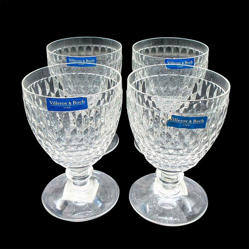 4pc Villeroy & Boch Water Goblets, Clear