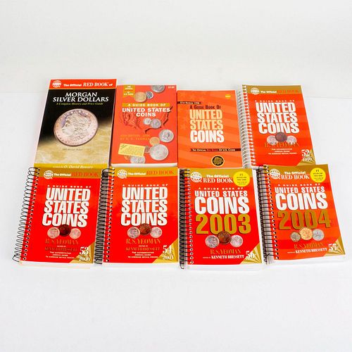 8 Official Red Books, United States Coins