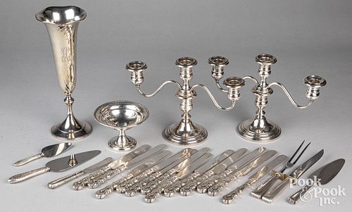 Weighted sterling silver flatware