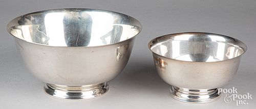Two Paul Revere sterling silver bowls