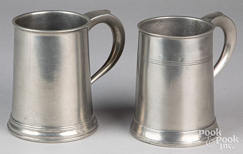 Two pewter mugs