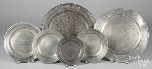 Continental pewter plates and chargers