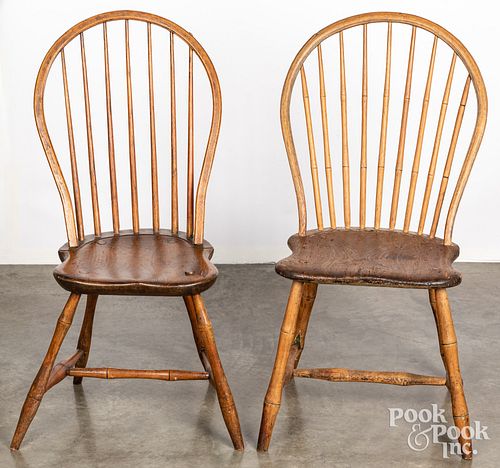 Two similar bowback Windsor chairs