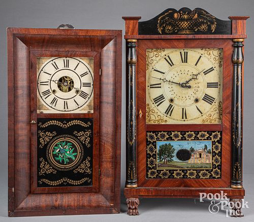 Two Empire mantel clocks, by Ives and Jerome
