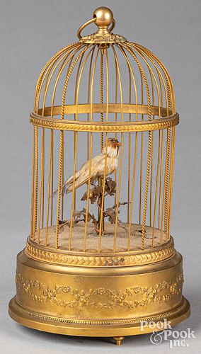 French musical bird in cage