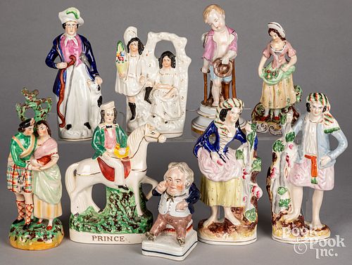 Staffordshire and porcelain figures