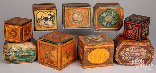 Collection of Papier-mâché boxes by Dana Richmond