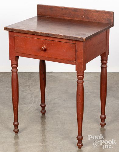 Pennsylvania cherry and red stained end table