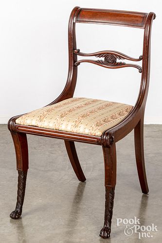 New York Federal mahogany dining chair, ca. 1810