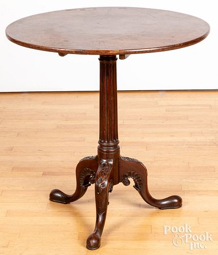 George II mahogany tea table, mid 18th c.